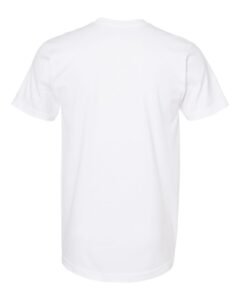 M&O 4300 Unisex ACE Cotton T-Shirt – White (back)