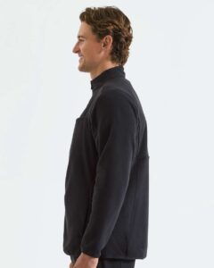 Onna NN800 Men’s Agility Panelled Fleece Full-Zip Jacket – Exact Black (on model side)