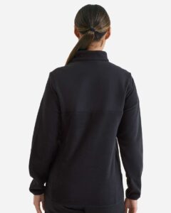 Onna NN802 Women’s Agility Panelled Fleece Full-Zip Jacket – Exact Black (on model back)