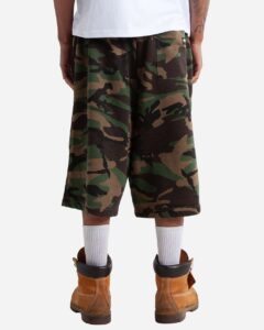 Shaka Wear SHLFBS Unisex Baggy Fleece Shorts – Camo (back)