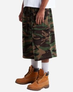 Shaka Wear SHLFBS Unisex Baggy Fleece Shorts – Camo (side)