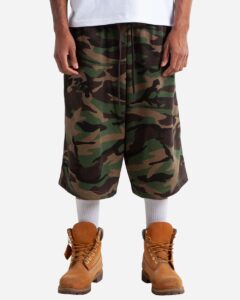 Shaka Wear SHLFBS Unisex Baggy Fleece Shorts – Camo