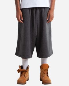 Shaka Wear SHLFBS Unisex Baggy Fleece Shorts – Charcoal Grey
