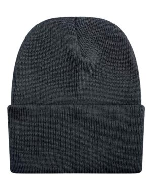 Unionwear 99C176 Solid Knit Ski Hat – Black