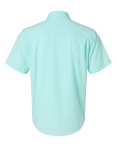 HUK H150154 Men’s Kona Short Sleeve Solid Shirt – Caicos (back)