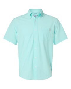 HUK H150154 Men’s Kona Short Sleeve Solid Shirt – Caicos