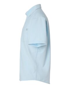 HUK H150154 Men’s Kona Short Sleeve Solid Shirt – Coastal Drift Heather (side)
