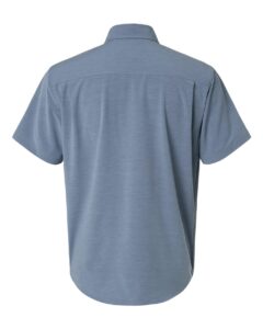 HUK H150154 Men’s Kona Short Sleeve Solid Shirt – Stormy Blue (back)