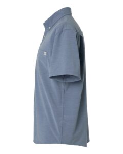 HUK H150154 Men’s Kona Short Sleeve Solid Shirt – Stormy Blue (side)