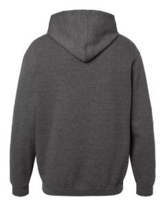 M&O 7800 Unisex ACE Fleece Hooded Sweatshirt – Dark Heather (back)