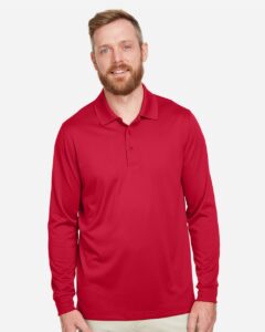 Harriton M348LT Men’s Tall Advantage Long Sleeve Snag Protection Plus IL Polo