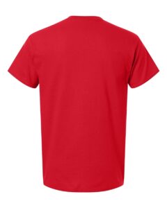 Gildan 5000T Unisex Heavy Cotton™ Tall T-Shirt – Red (back)