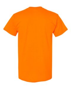 Gildan 5000T Unisex Heavy Cotton™ Tall T-Shirt – Safety Orange (back)