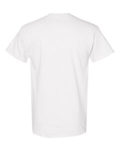 Gildan 5000T Unisex Heavy Cotton™ Tall T-Shirt – White (back)