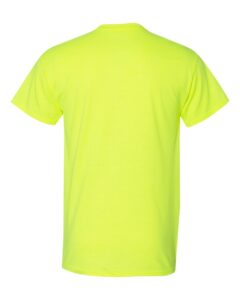 Gildan 8000T Unisex DryBlend® Tall T-Shirt – Safety Green (back)