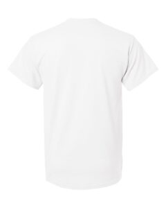 Gildan 8000T Unisex DryBlend® Tall T-Shirt – White (back)