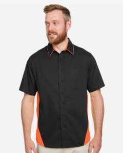 Harriton M586T Men’s Tall Flash IL Colorblock Shirt