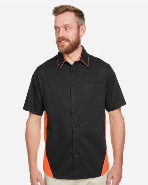 Harriton M586T Men’s Tall Flash IL Colorblock Shirt
