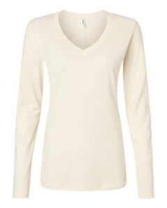 Tultex 214LS Women’s Fine Jersey T-Shirt – Natural