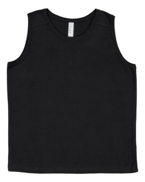 LAT 6123 Youth Fine Jersey Tank – Black