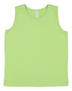 LAT 6123 Youth Fine Jersey Tank – Key Lime