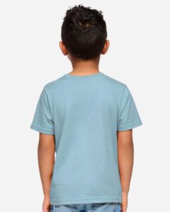 Rabbit Skins 3321 Toddler Fine Jersey Tee – Arctic (on model back)