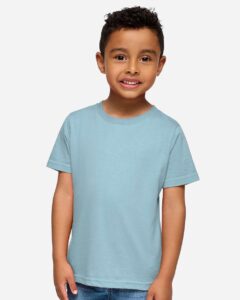 Rabbit Skins 3321 Toddler Fine Jersey Tee – Arctic (on model)