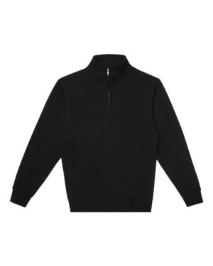 Lane Seven LS14014 Unisex Premium Quarter-Zip Pullover – Black