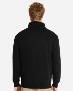 Lane Seven LS14014 Unisex Premium Quarter-Zip Pullover – Black (on model back)