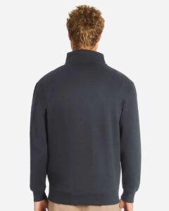 Lane Seven LS14014 Unisex Premium Quarter-Zip Pullover – Smoke (on model back)