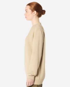Lane Seven LS19004 Unisex Heavyweight Crewneck Sweatshirt – Mushroom (on model side)