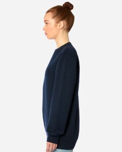 Lane Seven LS19004 Unisex Heavyweight Crewneck Sweatshirt – Navy (on model side)