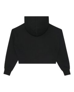 Lane Seven LS88001 Women’s Relaxed Cropped Hoodie Sweatshirt – Black (back)