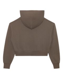Lane Seven LS88001 Women’s Relaxed Cropped Hoodie Sweatshirt – Coffee (back)