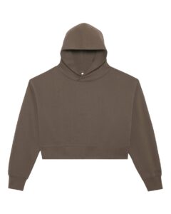 Lane Seven LS88001 Women’s Relaxed Cropped Hoodie Sweatshirt – Coffee