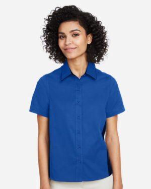 Harriton M586W Women’s Flash IL Colorblock Shirt