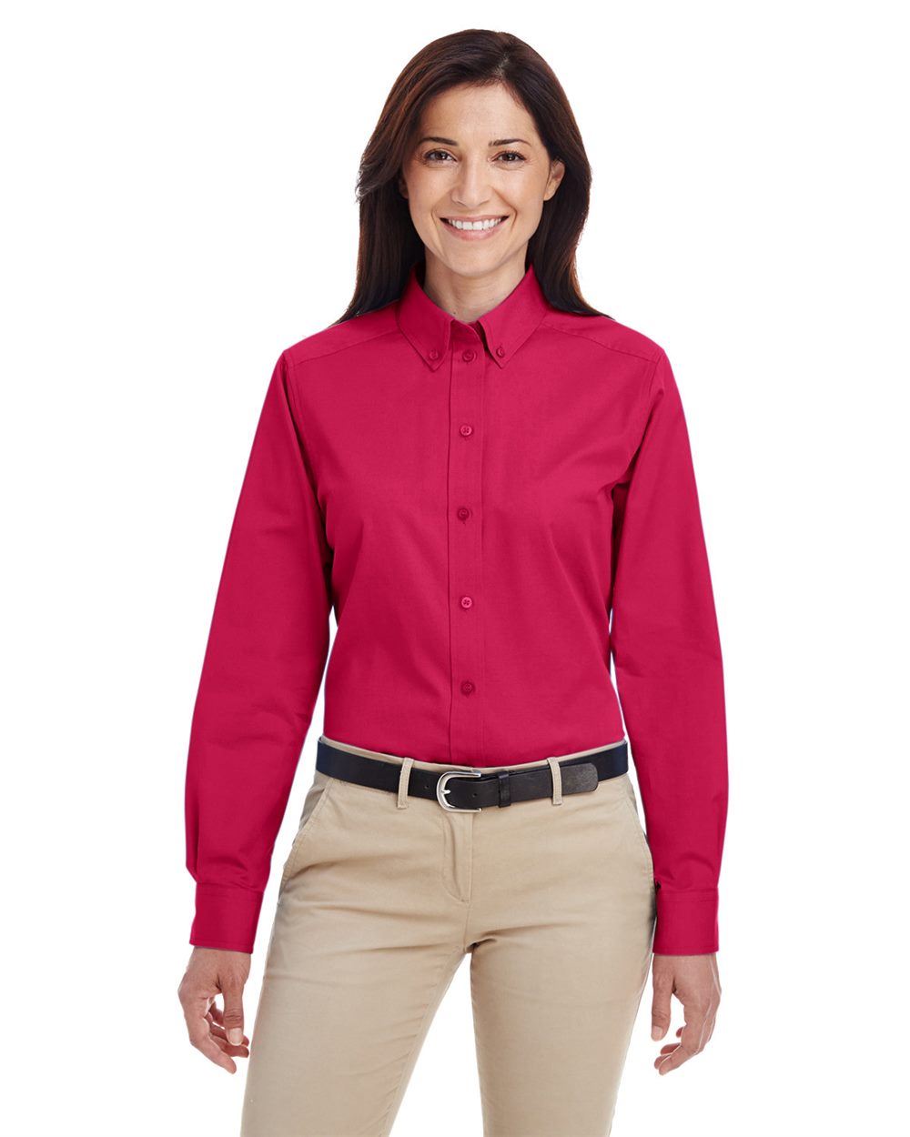 Harriton M581W Women’s Foundation Cotton Twill Shirt with Teflon Harriton M581W Women’s Foundation Cotton Twill Shirt with Teflon