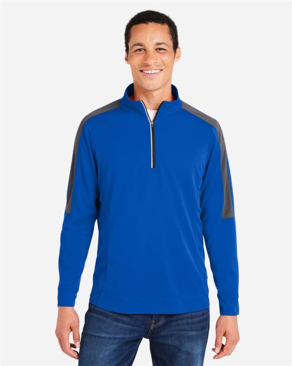 CORE365 Men’s Market Snag Protect Mesh Colorblock Quarter-Zip Pullover