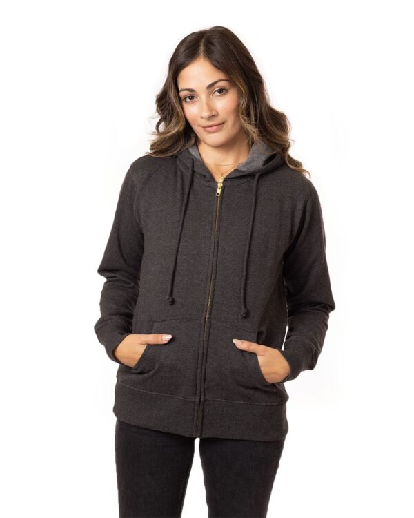 econscious Women’s Heathered Full-Zip Hooded Sweatshirt