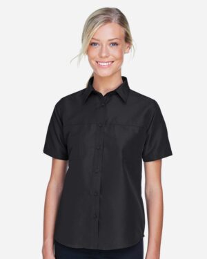 Harriton M580W Women’s Key West Short Sleeve Performance Staff Shirt