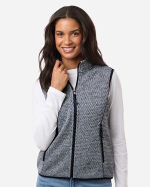 North End NE731W Women’s Jasper Jacquard Fleece Vest