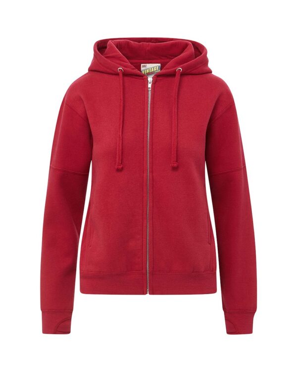 MV Sport Women’s Vintage Fleece Hooded Full-Zip Sweatshirt