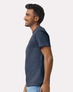Gildan 2000 Unisex Ultra Cotton® T-Shirt – Blue Dusk (on model side)
