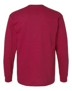 Gildan 2400 Unisex Ultra Cotton® Long Sleeve T-Shirt – Cardinal Red (back)