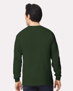 Gildan 2400 Unisex Ultra Cotton® Long Sleeve T-Shirt – Forest Green (on model back)