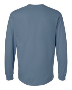 Gildan 2400 Unisex Ultra Cotton® Long Sleeve T-Shirt – Indigo Blue (back)