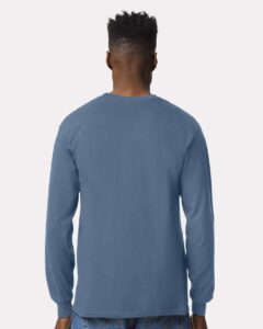 Gildan 2400 Unisex Ultra Cotton® Long Sleeve T-Shirt – Indigo Blue (on model back)