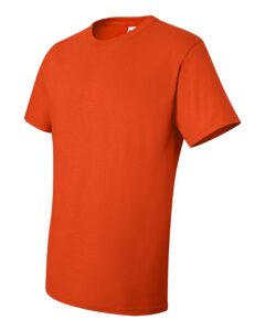 JERZEES 29MR Unisex Dri-Power® 50/50 T-Shirt – Burnt Orange (side)