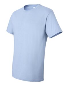 JERZEES 29MR Unisex Dri-Power® 50/50 T-Shirt – Light Blue (side)