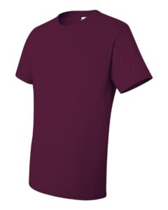 JERZEES 29MR Unisex Dri-Power® 50/50 T-Shirt – Maroon (side)